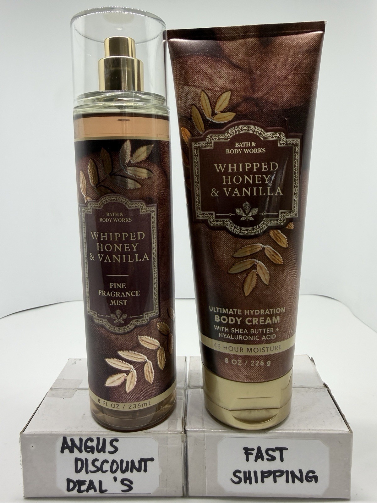 Bath & Body Works &ldquo;WHIPPED HONEY & VANILLA" Body Mist & Cr