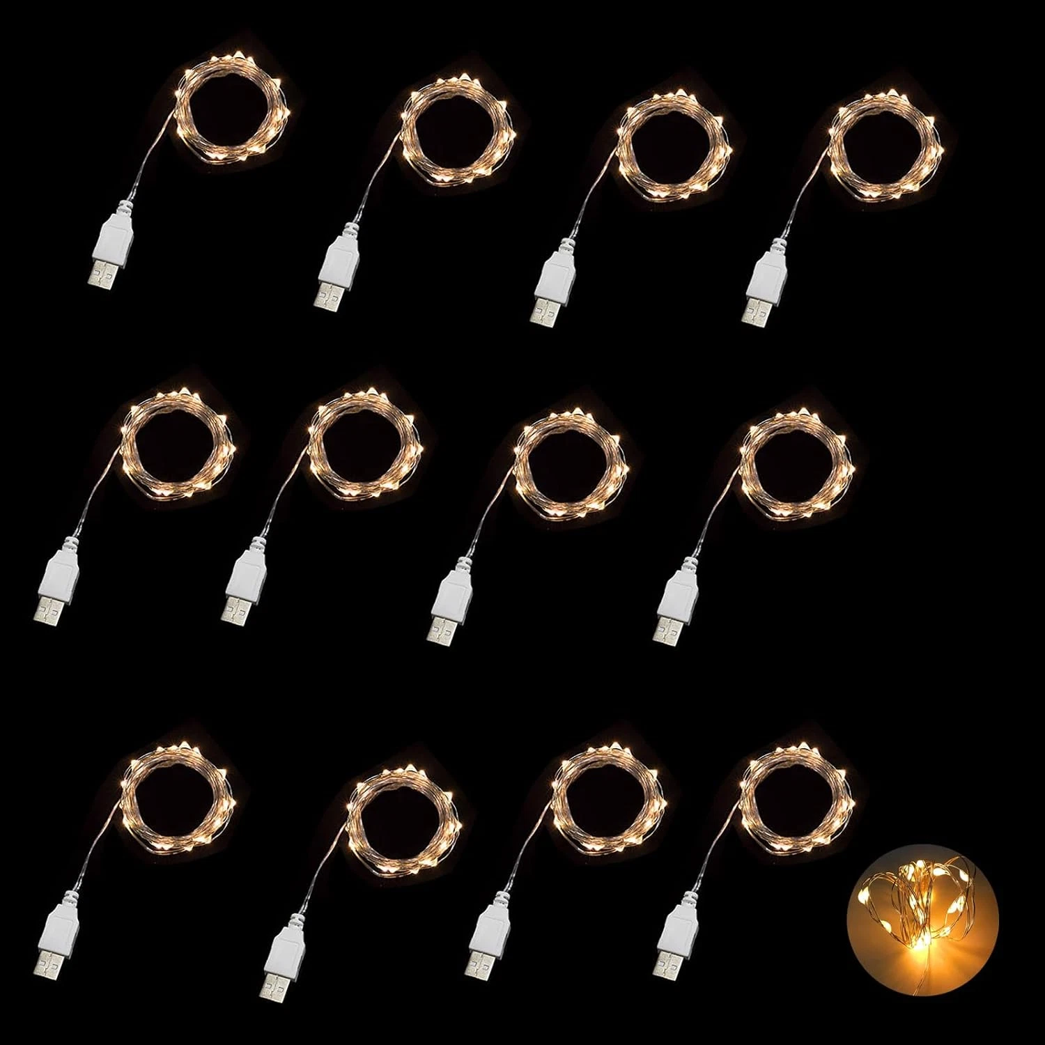 USB Fairy String Lights 2M 20 LEDs for Desk, Office, Christmas, Party Decor
Opens in a new window or