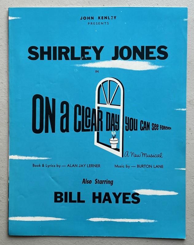 On A Clear Day You Can See Forever 1967 Kenley Players Program Shirley Jones