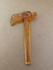 Boyd Glass Tomahawk Hatchet Native American Chief GOLDEN DELIGHT glow URANIUM #2