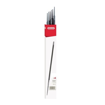 Oregon 90410 Round File, 6-Pack, 5/16''