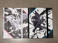 Pokemon Black Bolt & White Flare Binders Set No Cards TCG Scarlet Violet 1 Of Ea