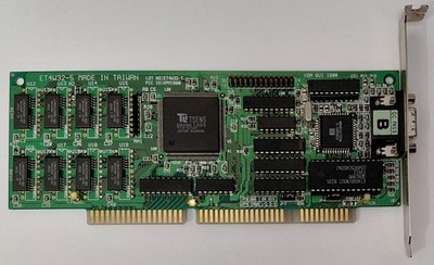 Machspeed VGA GUI 1600 ISA Graphics Card (Tseng ET4000/W32i, 1MB, Retro, 1995)