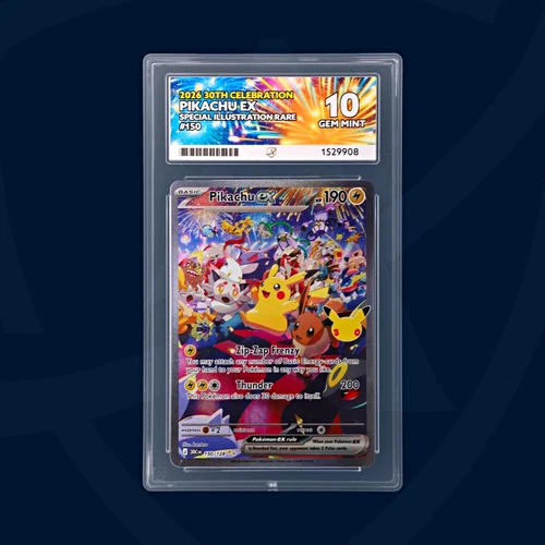 Pikachu ex 150/128 ACE graded card