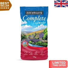High-Protein Beef Dry Dog Food 15kg for Sensitive Stomachs - Complete Nutrition 2.07 per kilo