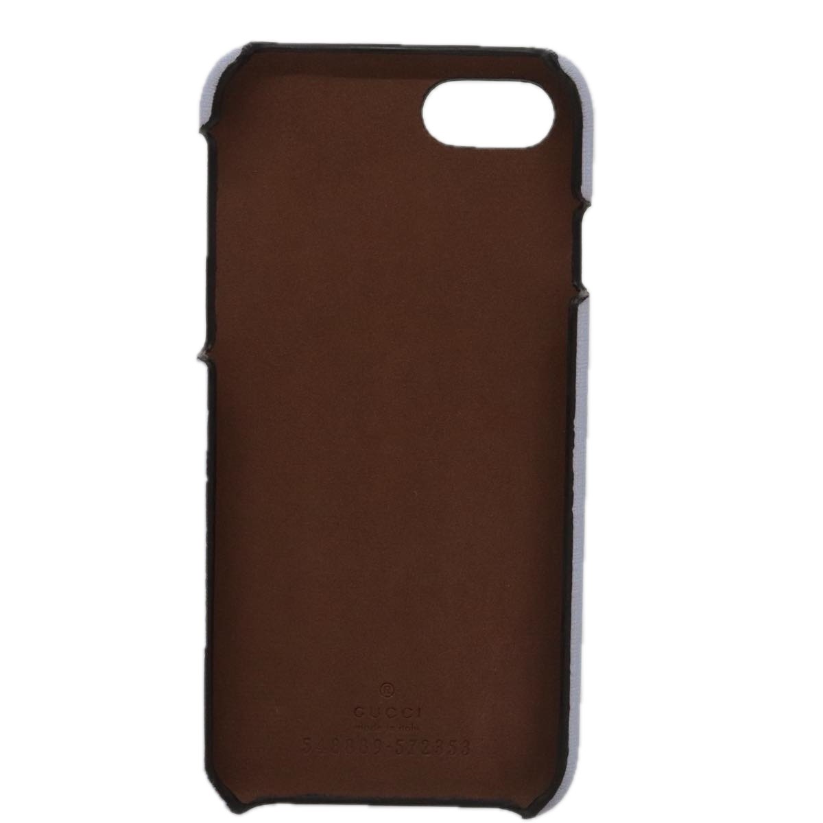 GUCCI Cat iphone8 iPhone Case PVC Leather Purple 548889 Auth