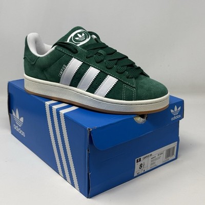 Adidas Campus 00s Sneakers Mens 8.5 Green White Suede Low Fat Tongue Skate Shoes