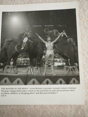 Graham Thomas Chipperfield Ringling Brothers CIRCUS Photo B&W  8 X 10''