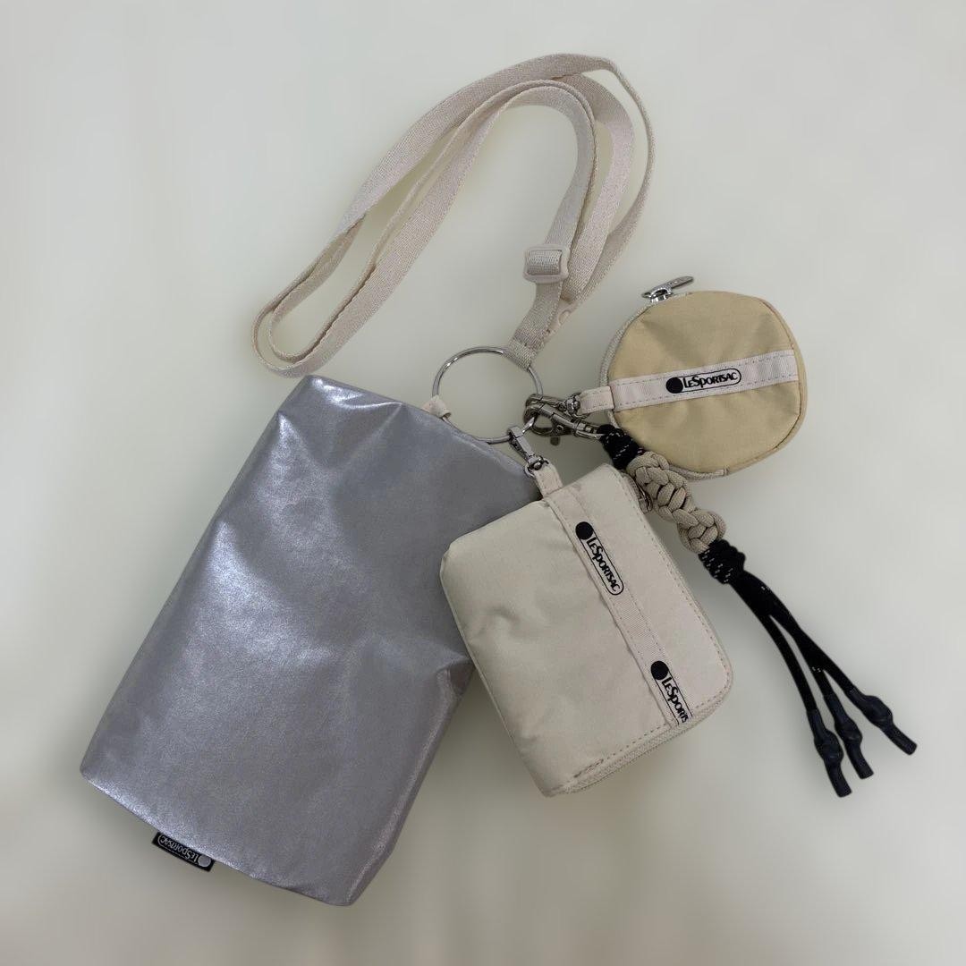 LeSportsac Ameri Multi Pouch Wallet Set Silver Ny… - image 2