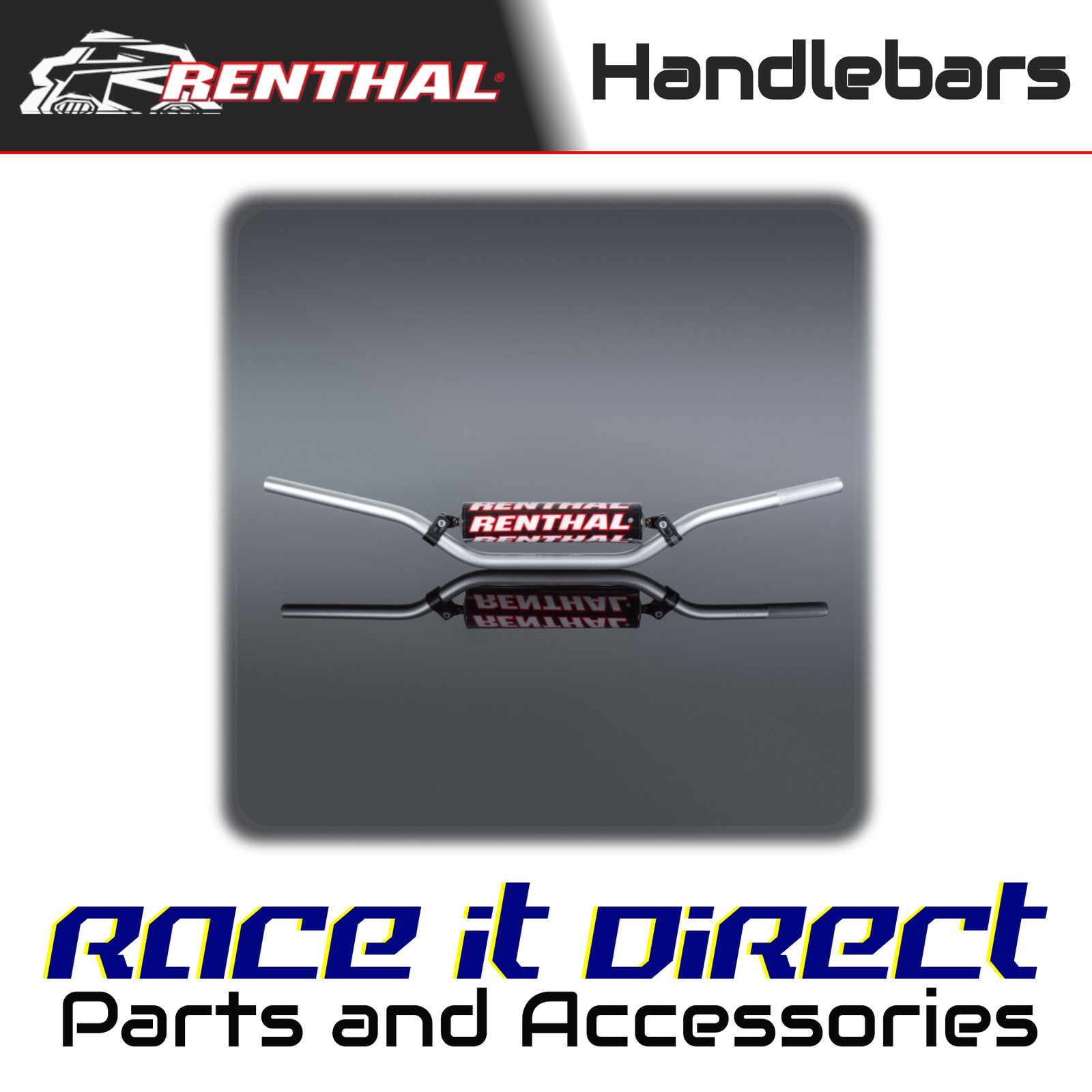 Handlebar for KAWASAKI KLR 650 1999-2021 615 Silver Renthal