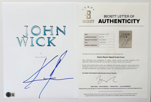 Keanu Reeves Firmato John Wick Copertina Sceneggiatura Film Dogstar Matrix Attore Base prezzo ebay