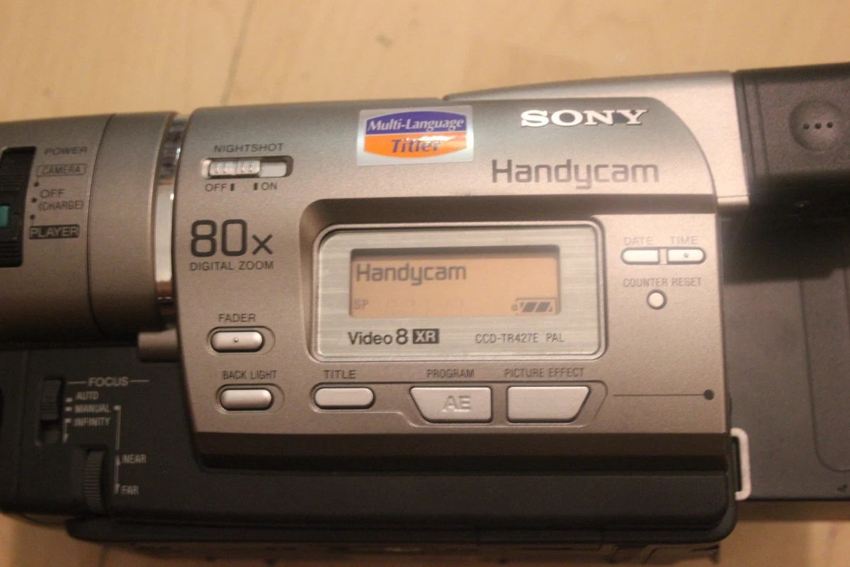 Videocámara SONY CCD-TR427E Video8 XR Handycam Hi8 función de reproducción Nightshot