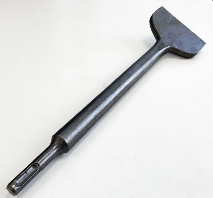 80mm SDS CHISEL CRANKED WIDE ANGLED TILE PLASTER REMOVING STEEL REMOVER ...