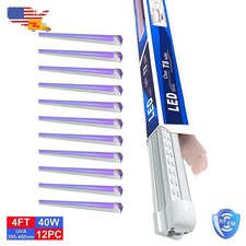 40W LED UV Black Light Bar 48 inch 4 Ft Black Light Ceiling Fixture Party D cor