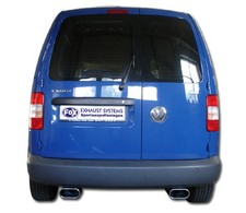 Duplex Sportauspuff VW Caddy 3 TDI 160x80 flachoval