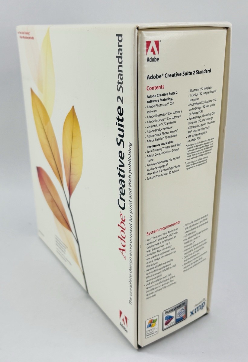 VINTAGE Adobe Creative Suite 2 Standard CS2 PC Windows Complete