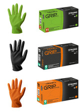 Einweghandschuhe Werkstatt GRIP Einmalhandschuhe schwarz orange grün Box á 50 St