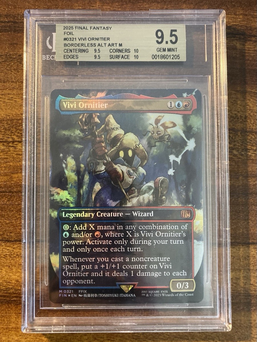 MTG✨VIVI ORNITIER Borderless Alt Art FOIL✨Final Fantasy BGS 9.5