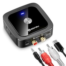 Bluetooth 6.0 Receiver, Bluetooth Adapter for Old Receiver, Low Latency, Black