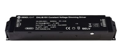 DEKO-LIGHT Netzgerät BASIC DIM CV 200AD-12V Aluminium schwarz 200W IP20 L310xB60