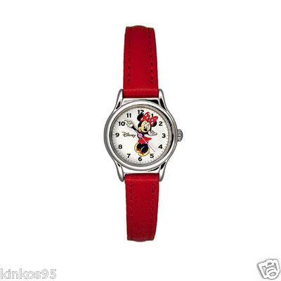Vintage Minnie Mouse Red Leather Strap Watch – Disney by SII Marketing Sii Watch - Etsy main image 4