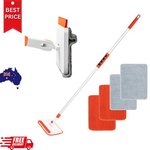 Wall & Baseboard Cleaner Mop Tool with-49-Long Handle for Cleaning ...