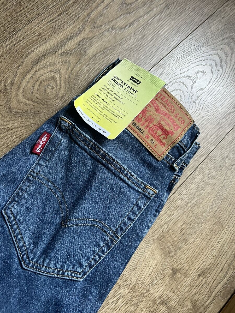 Levi's 519 Hi-Ball Jeans Extreme Skinny Mens Size 28 Waist Levi's 519 Hi-Ball Jeans Extreme Skinny Mens Size 28 Waist