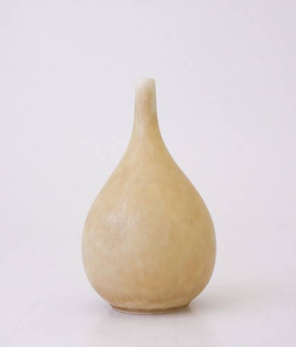 Drip-shaped yellow/ beige Vase Carl-Harry Stålhane Rörstrand - Mid 20th century - 第 1/5 張圖片