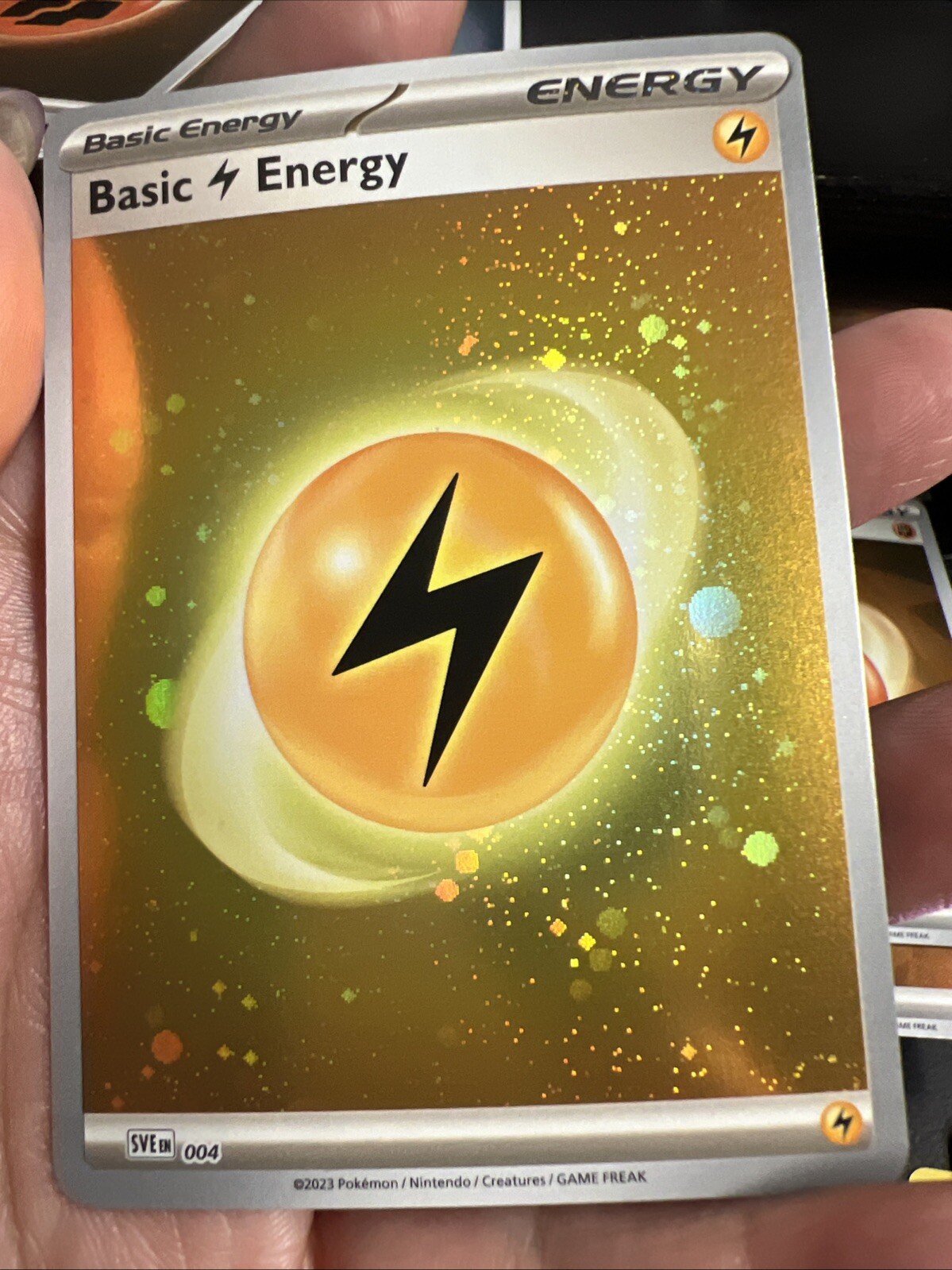 2023 Pokemon TCG 151 Holo Lightning Energy Galaxy Cosmo Foil SVEen 004