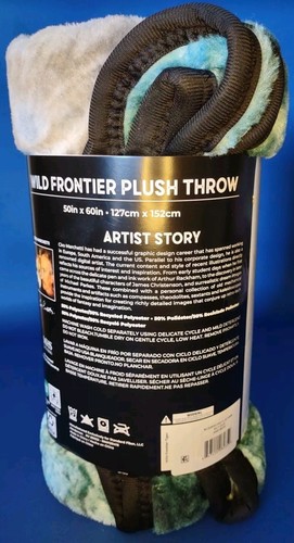 New Wild Frontier Tiger 50" X 60 " Plush Throw Blanket Warm Soft Durable - Picture 4 of 5