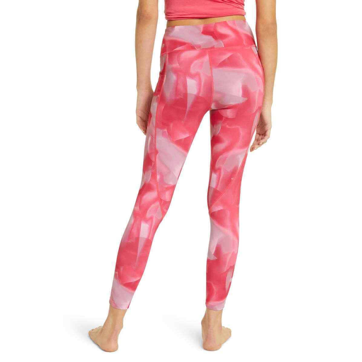 New Zella Nordstrom High Waist Leggings Pink Atomic Color Clouds Women's  Size M