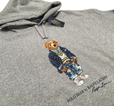Polo Ralph Lauren BT Patchwork Jeans Preppy Blazer Bear Fleece Sweatshirt Hoodie