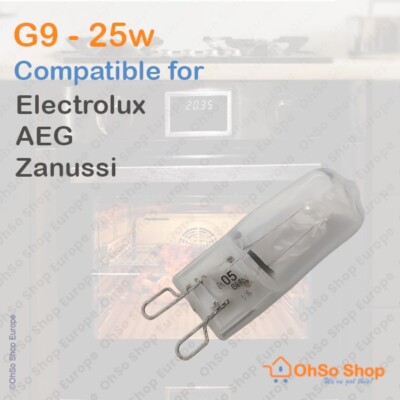Oven Bulb Lamp G9 25W High Temperature 300C For AEG Zanussi John Lewis Cooker