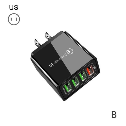 Adaptador de corriente cargador de pared concentrador de 4 puertos USB carga rápida QC3.0^* - Imagen 12 de 17
