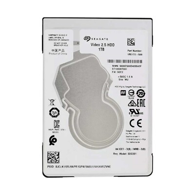 Seagate Festplatte Video 1TB ST1000VT001 128MB Cache 5400 Rpm Sata 2.5'' Zoll