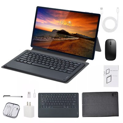14in 4G Tablet Android 12 12GB RAM 512GB ROM 2000x1200 IPS Bundle Keyboard Case