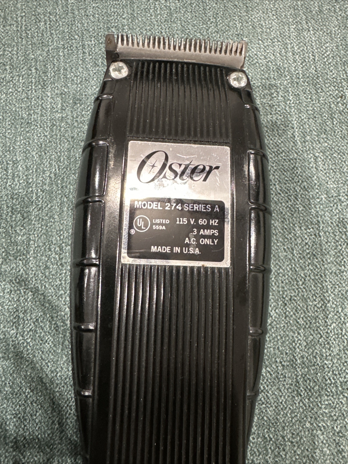 Vintage OSTER Model 274 Series A Hair Clippers Beard Trimmer Made In