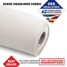 Beige Suede Headliner Fabrics Foam Backed 80"x60" Car Ceiling Replace Material