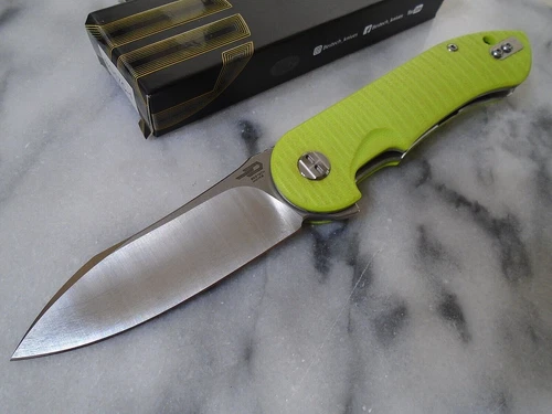 Bestech Torpedo Ball Bearing Pivot Pocket Knife D2 Steel Folder Neon G10 BG17C-1