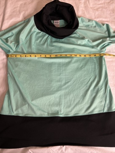 VSX Sport Victoria’s Secret Mint Green Cowl Neck Long Sl Pop Over Top M - EC - Picture 10 of 11