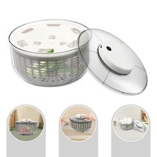 6W Electric Vegetable Dryer Dry and Wet Electric Salad Spinner-Lettuce 6L Gray