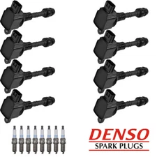 8 Ignition Coil + 8 Denso Platinum Spark Plug For INFINITI QX56 5.6L V8 UF510