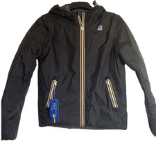 K-way Black And Grey Reversible Jacket Size S Rrp £260