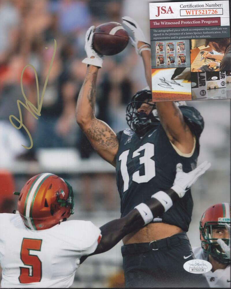 GABRIEL DAVIS CENTRAL FLORIDA/BILLS SIGNED 8X10 PHOTO JSA WIT521726 