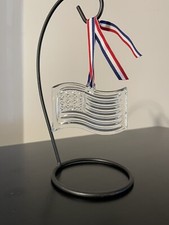 Waterford Crystal American Flag Ornament -- EUC
