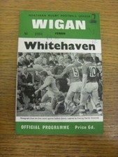 22/09/1969 Rugby League Programme: Wigan v Whitehaven Lancashire Cup (folded,