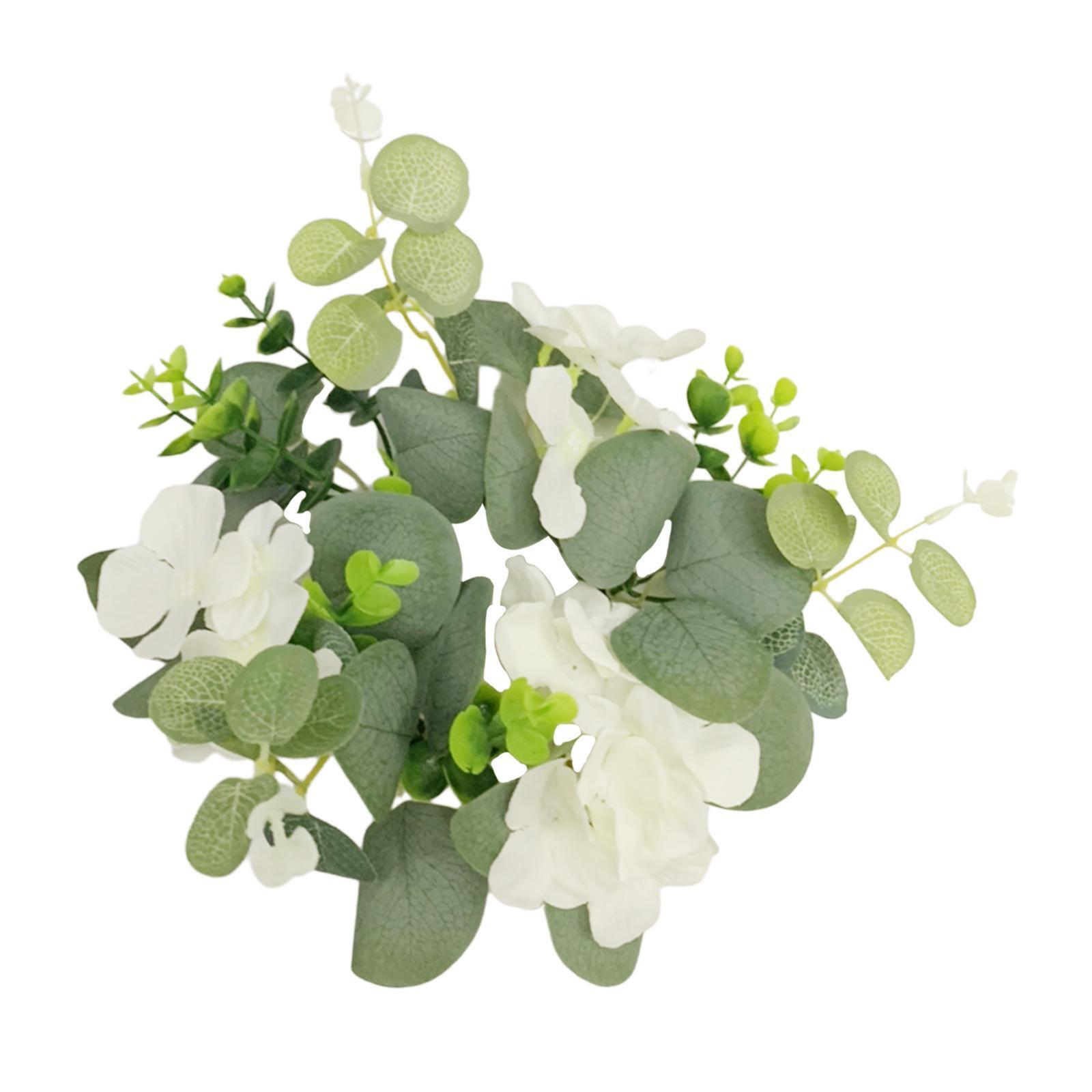 Artificial Floral Candle Rings White Flower Candle Rings for eBay