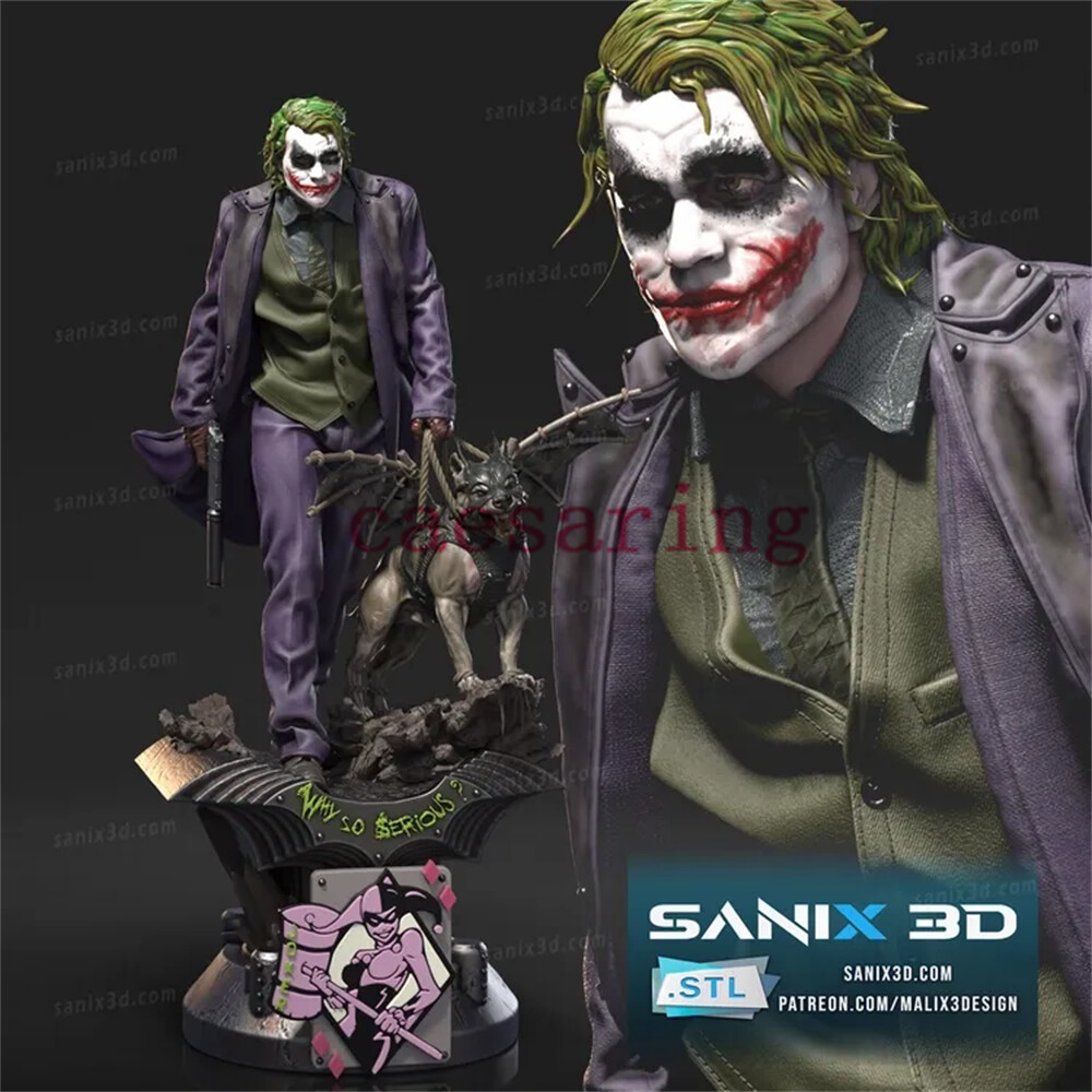 Heath Ledger Joker 3D Printing Figure Unpainted Model GK Blank Kit