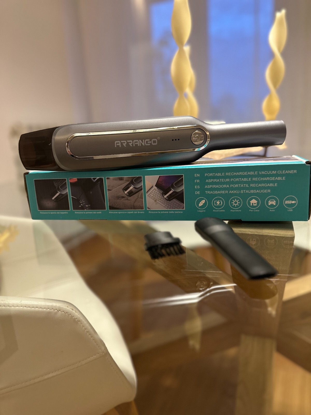 Vortex Aspirapolvere Portatile Auto Casa Senza Fili USB Ricaricabile