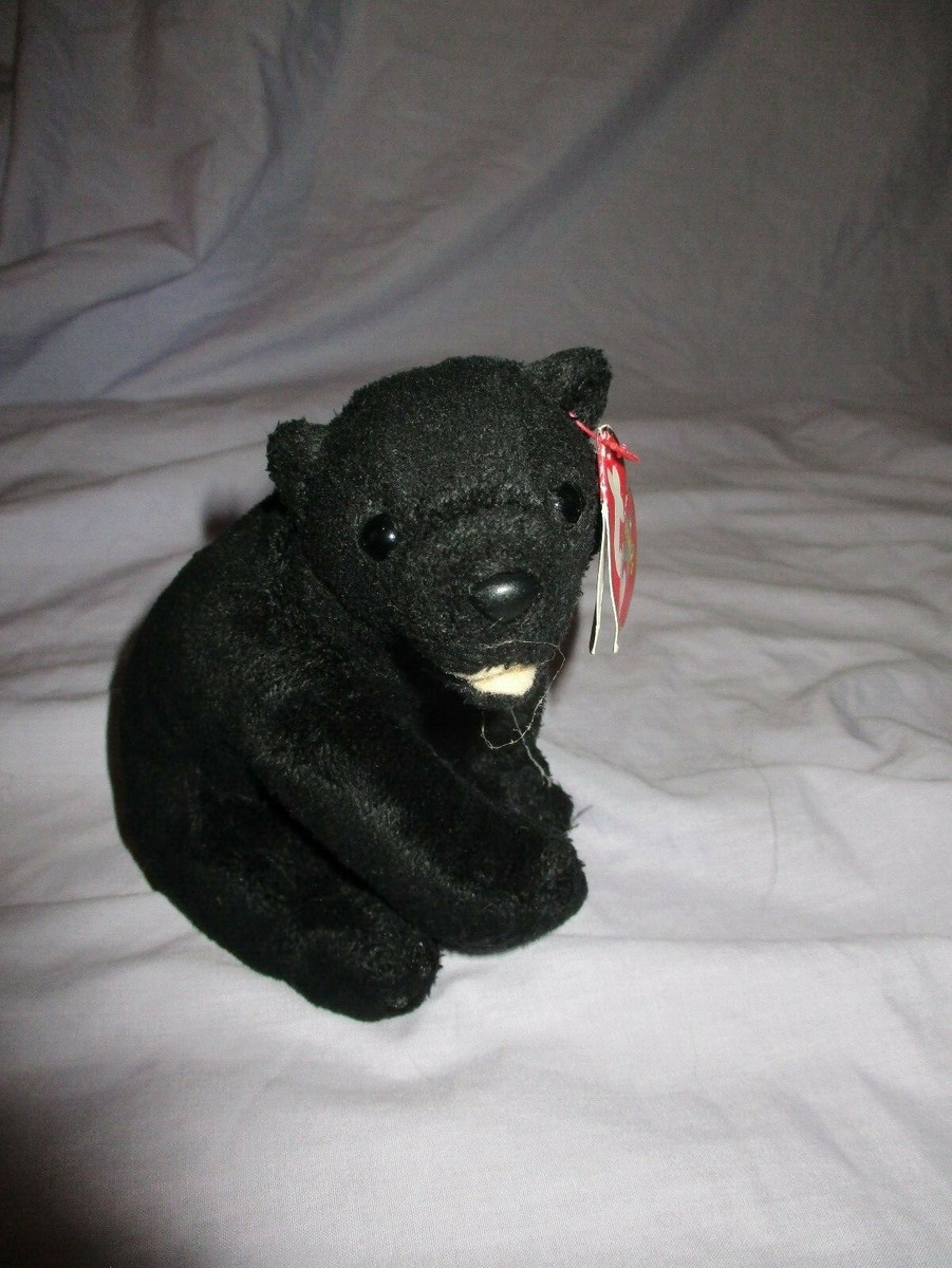 TY Beanie Baby Babies Cuddly toy Black Bear Cinders | eBay UK